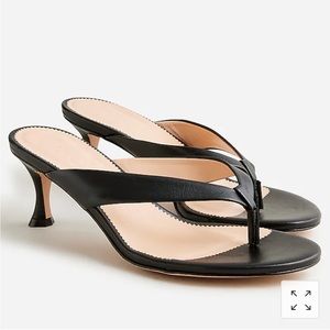 NWT J Crew Violetta Italian heeled flip flops. Leather.